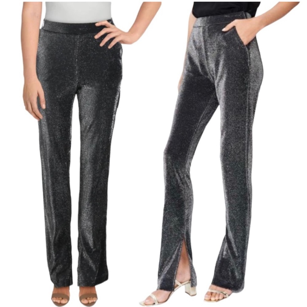 NWT Habitual Sarai Shimmer Split Hem Pants 1X